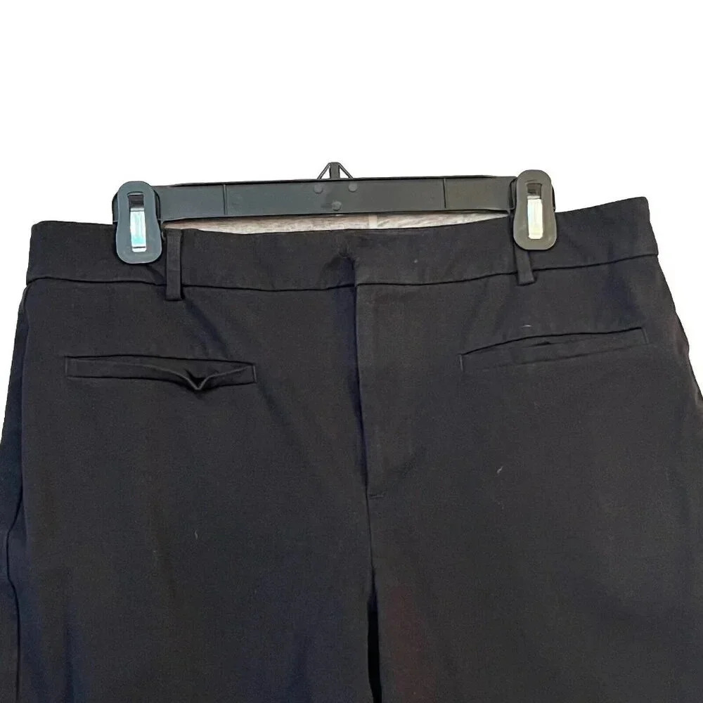Maeve by Anthropologie Women’s Black Dress Pants Size 10 Black Cropped Stretch - Picture 2 of 11